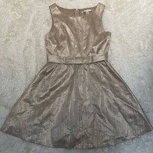 LC Lauren Conrad Gold Sleeveless Dress